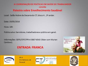 Palestra Envelhecimento Saudavel Maio_2016