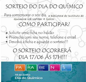 Sorteio dia do Químico para divulgação online